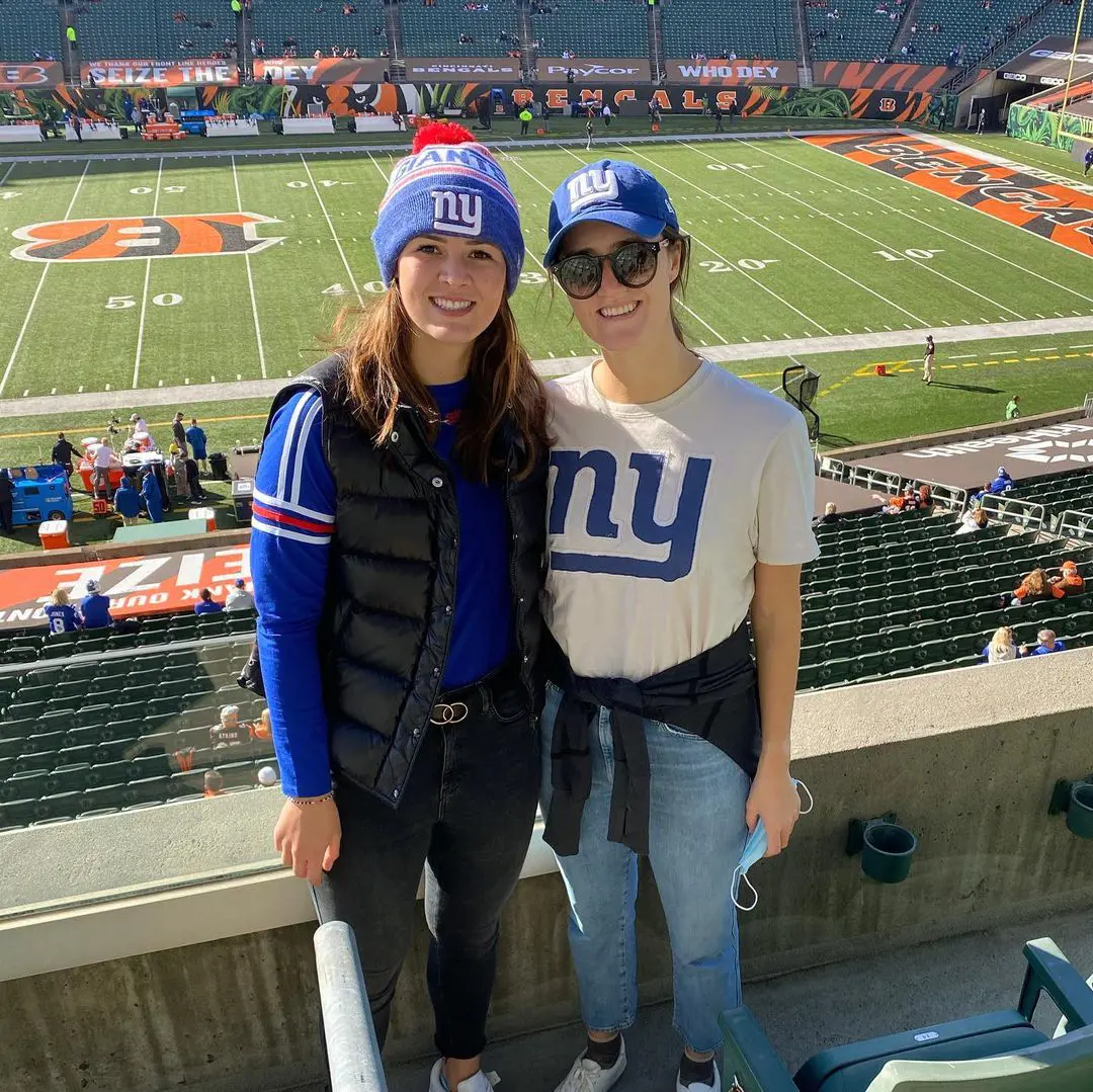 Ruthie (left) and Becca (right) watched Jones play in November 2020.