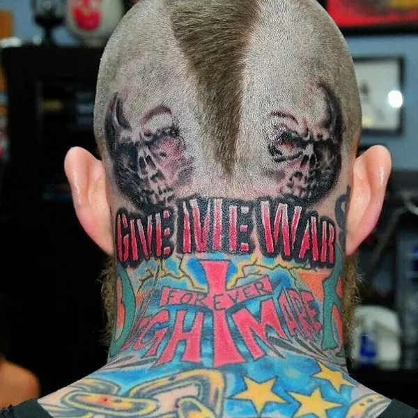 NBA star Andersen got a nightmarish tattoo on his head
