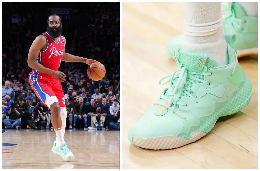 James Harden wore his adidas Harden Vol. 6 during his Philadelphia home debut in March 2022.