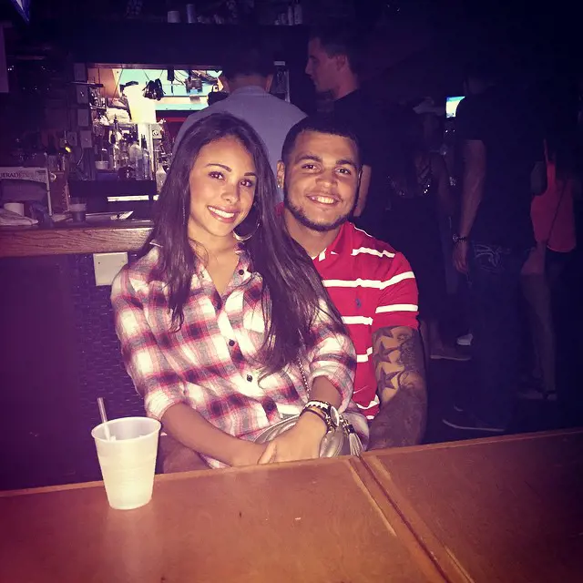 Ashli and Mike's first couple photo posted on Ashli's Instagram page in October 2014