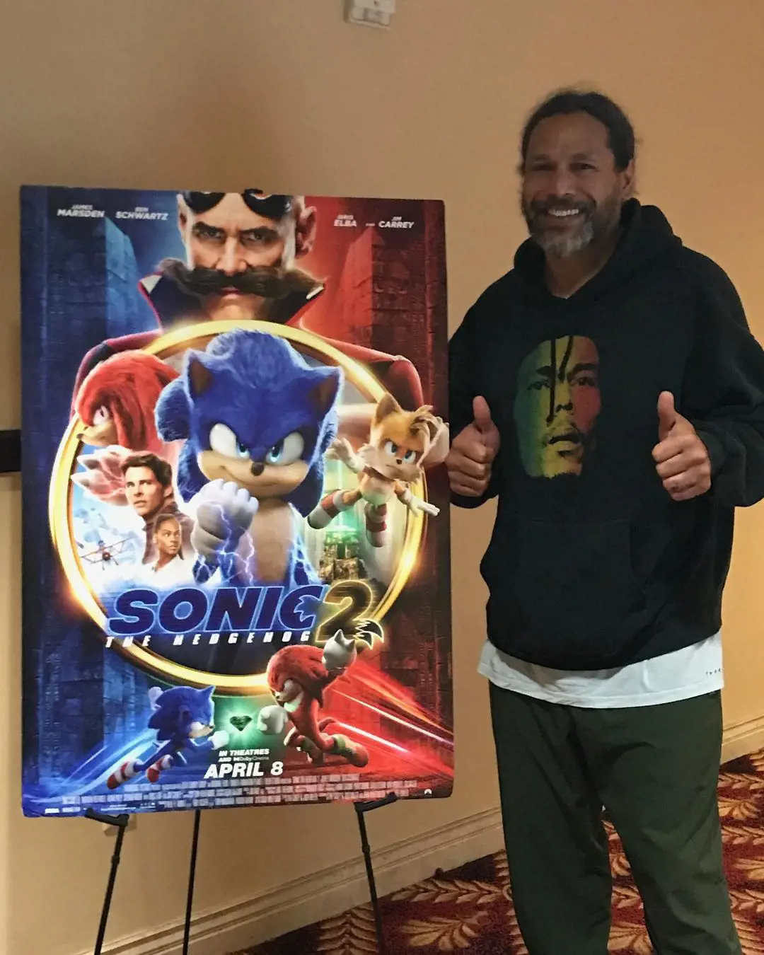 Troy had a great time with his friend to be in the theaters to watch Sonice the Hedgehog 2 movie on April 3, 2022.