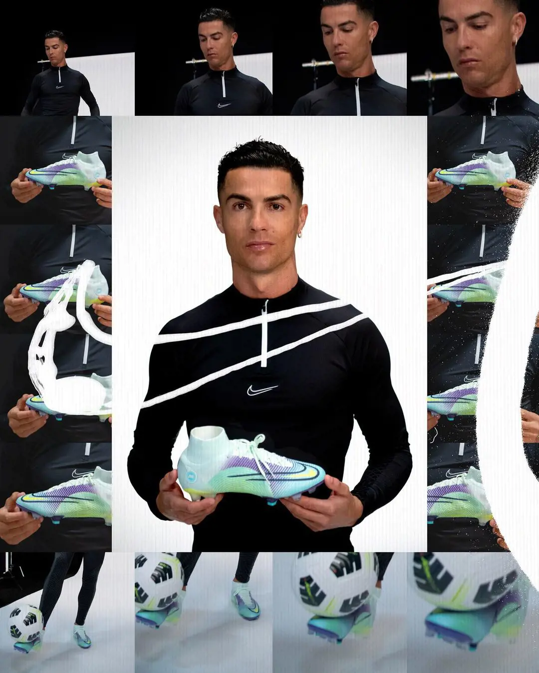 Ronaldo in a Paid partnership with nikefootball in February 2022