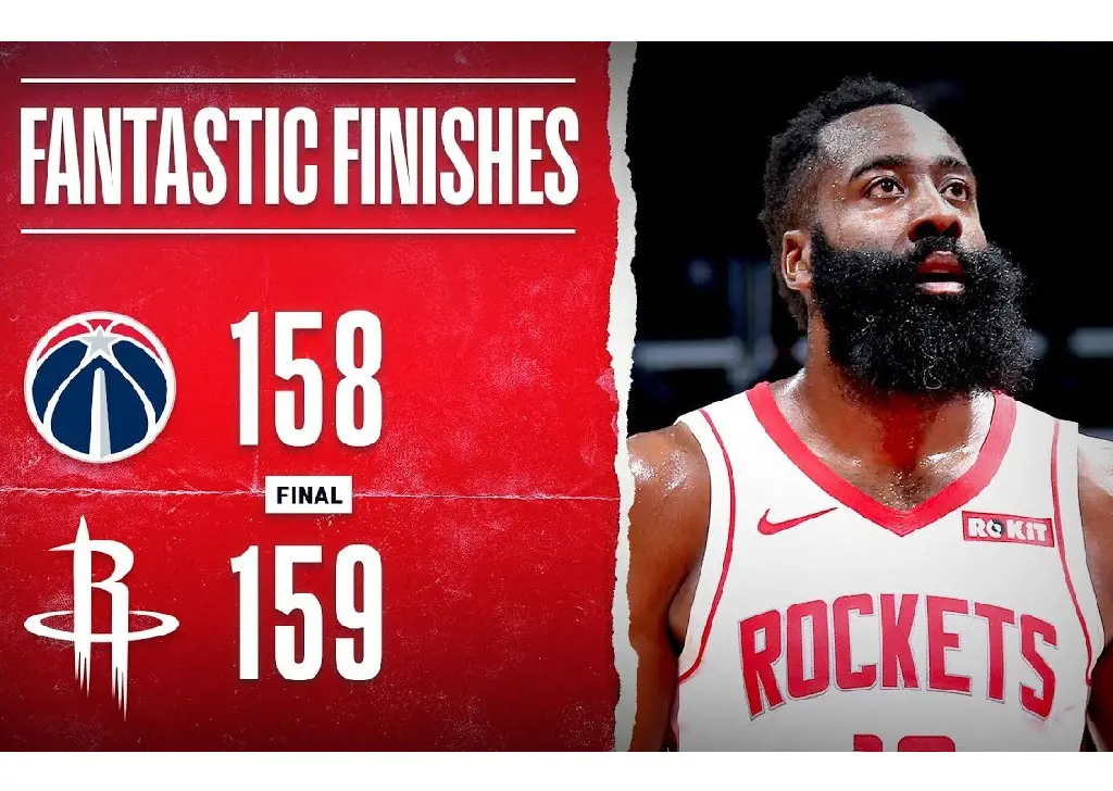 The Houston Rockets defeated the Washington Wizards 159-158 on October 31, 2019