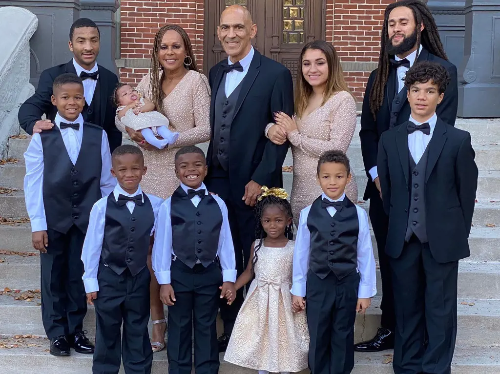 Dungy with his family during an event in June 2020