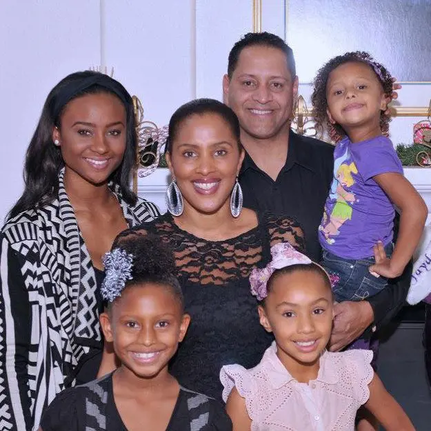 Curry with her three siblings during a family get together in 2013