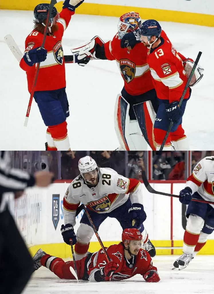(Top) Florida Panthers as the first team in NHL history to enter the Stanley cup playoffs as the lowest seeded team