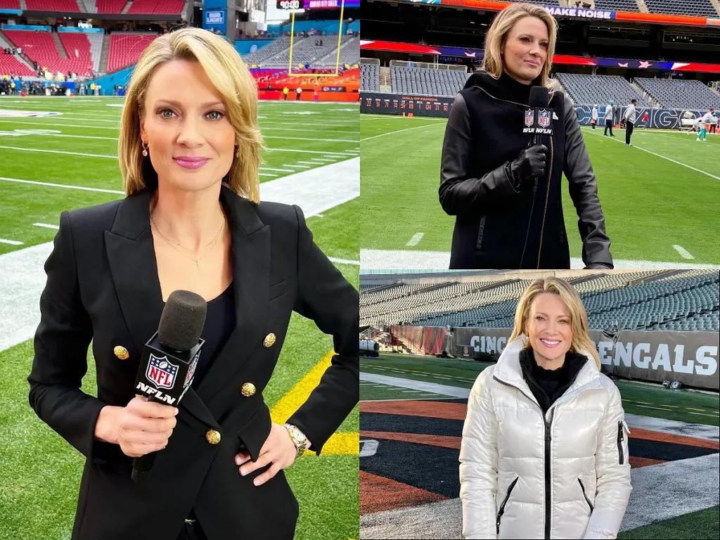 (Right) Stacey at Soldier Field during Week 9 in November 2022