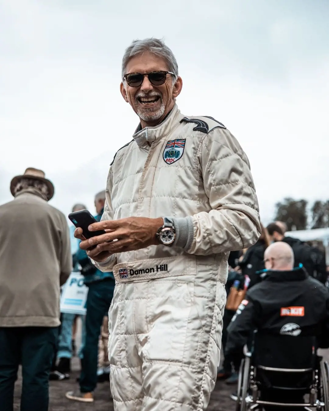 Damon Hill feeling the vibe at the 2021 Formula One racing in August 2021