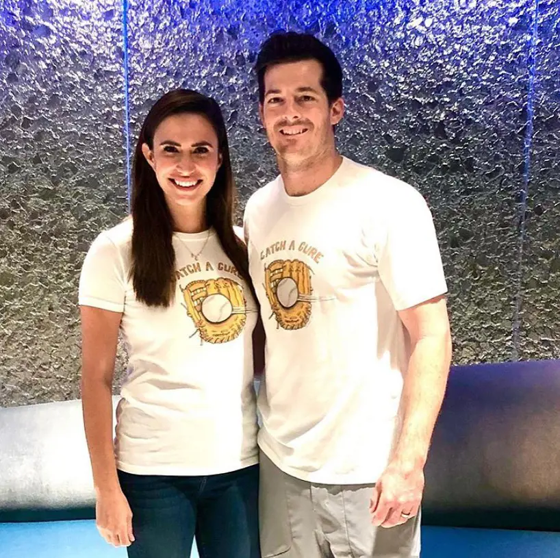 Mike and Paige supporting childhood cancer awareness on September 15, 2020. 
