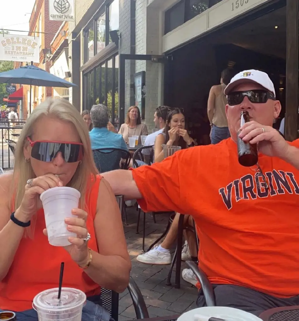 Keith and Chantal chilling on the streets of Charlottesville, Va in September 2021