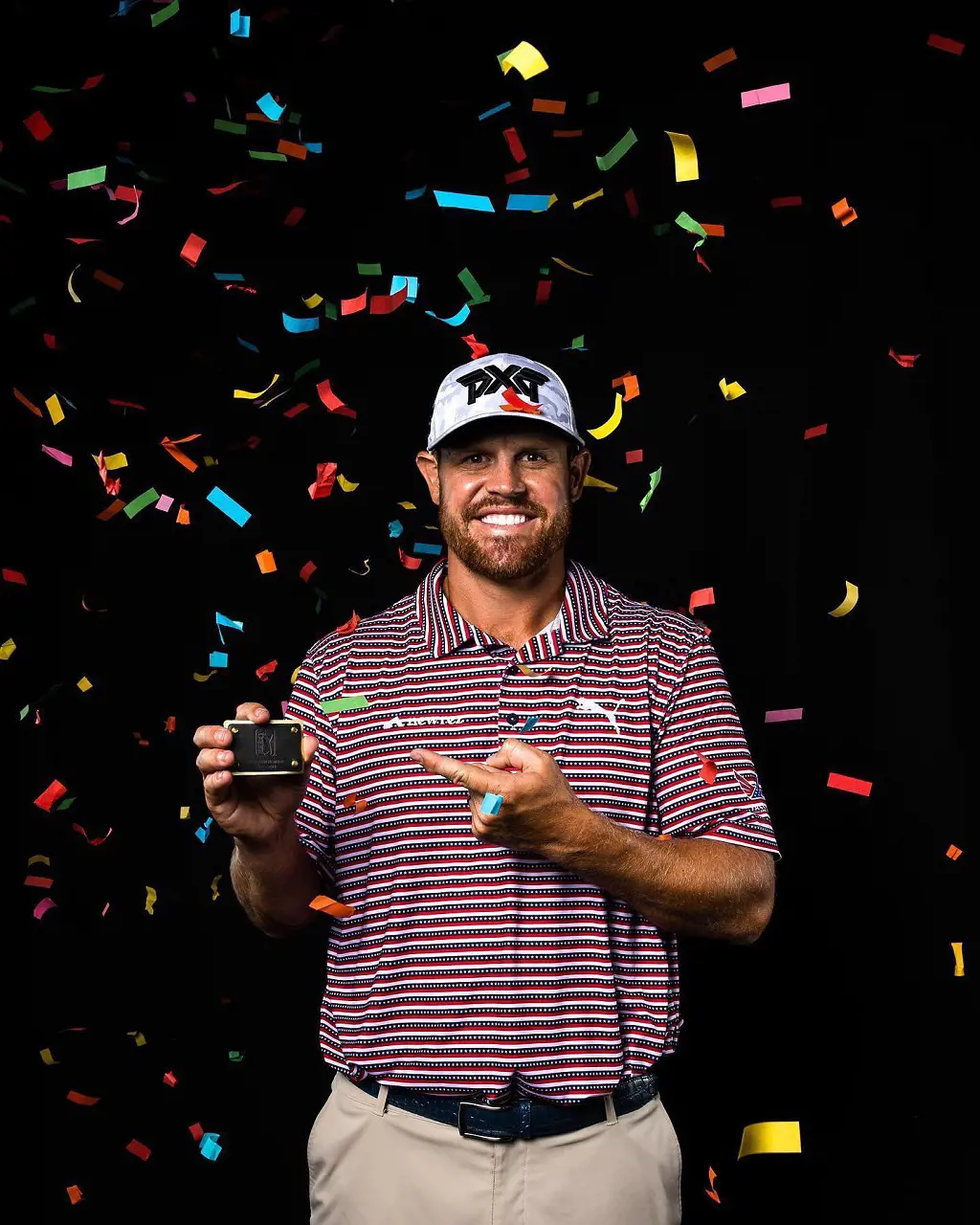 Westmoreland during his celebration after he got a PGA Tour card in September 2022.