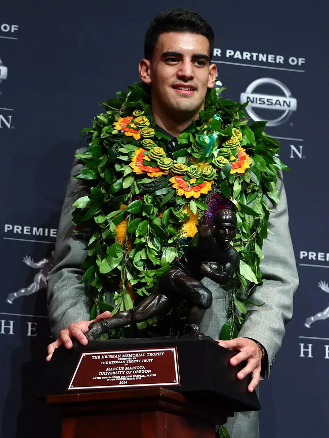 Mariota is the only player from Oregon to win the Heisman in history.