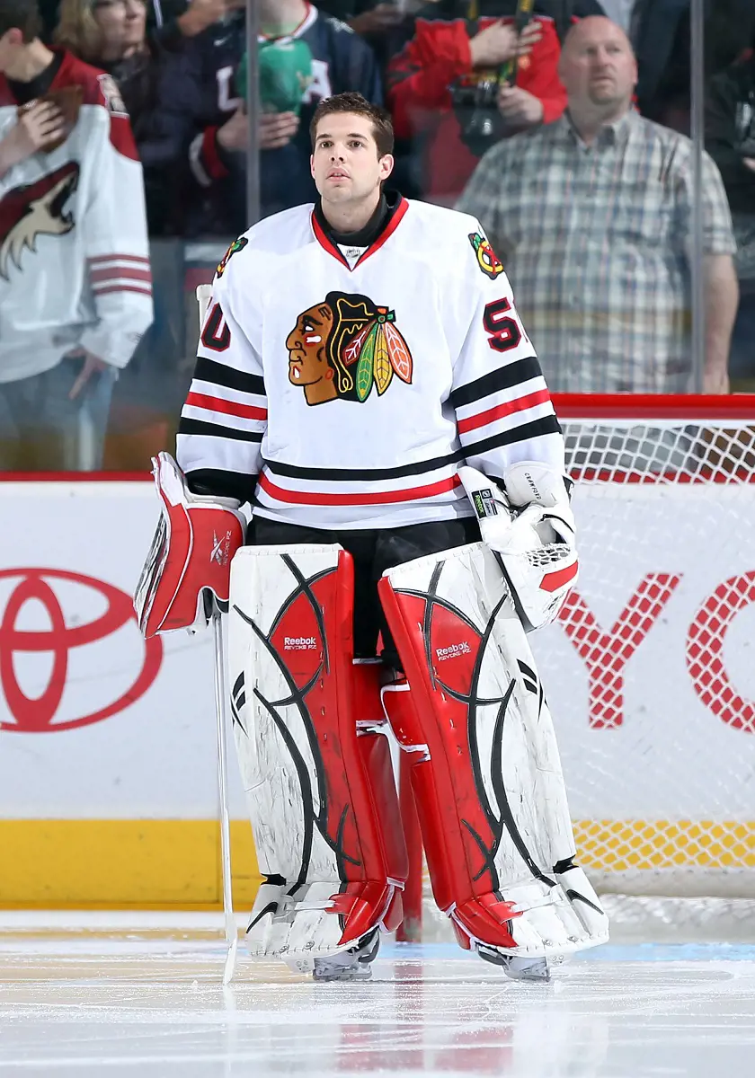 Chicago goalie for the 2011 NHL season, Corey Crawford